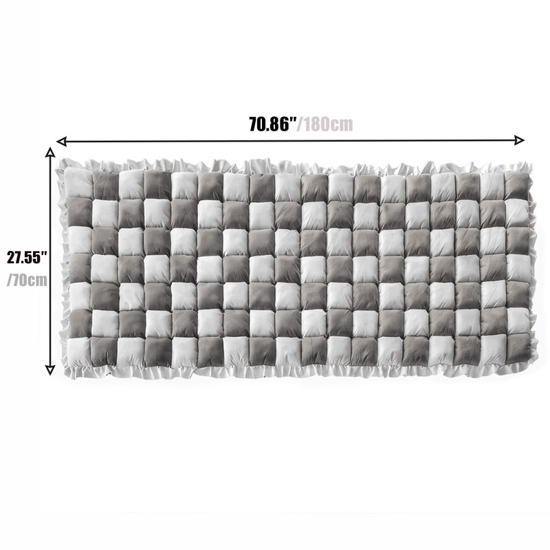 Housse de canapé décoratif et confortable pour animal de compagnie - Housse de protection pour canapé en tissu écossais crème, housse de canapé ultra-douce et lavable pour toutes les saisons