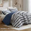 3 - Piece Comforter For King/ King, Dyed Design, Modern Minimalist Decor, Softly Textured Finish, All Season Comfort, Microfiber Backing, Machine Washable King , Featuring Horizontal Stripes,