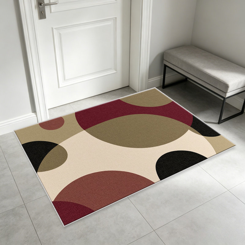 Tapis bourgogne 1PC, élégant tapis décoratif polyvalent, facile à nettoyer et à entretenir, meuble idéal pour la chambre à coucher, le salon, le couloir, le vestibule, le dortoir et le bureau afin de rafraîchir l'ambiance intérieure de votre maison