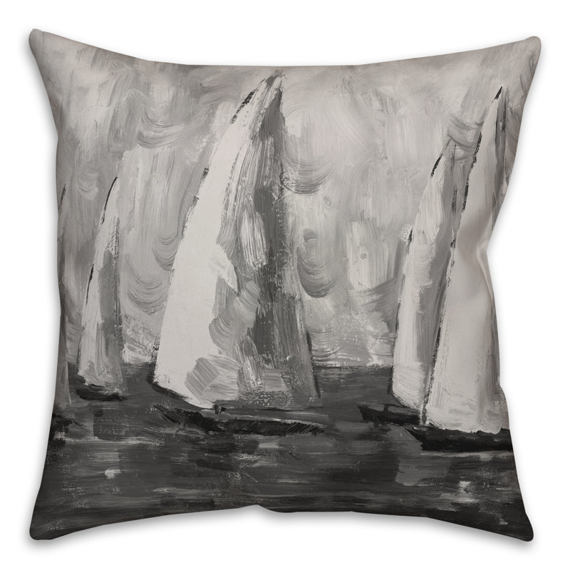  Housse de coussin d'extérieur carré peint, Gris