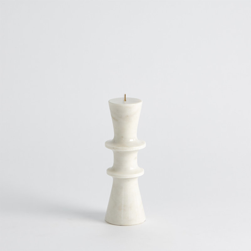 Double Flair Candle Stand, White