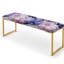 Motif floral aquarelle rose et mauve - Banc floral rembourré doré-135449187