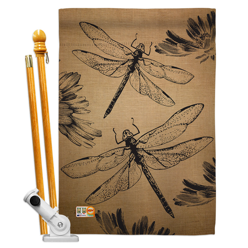 Double Sided 40'' H x 28'' W Polyester Flag Set