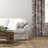 Dolce Wisteria Cotton Pinch Pleat Drapery Panel Set of 2