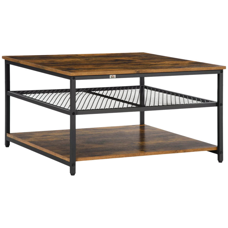 Anshu Industrial 3 Tier Rustic Coffee Table Living Room Furniture