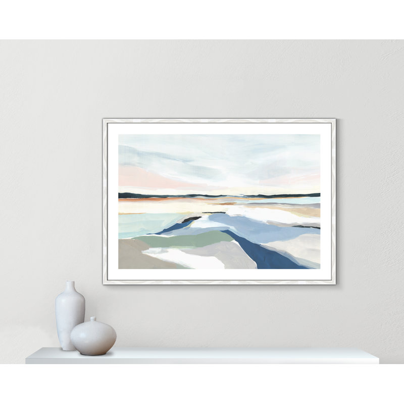 Seaside Day I - Impression de cadre photo sur papier, Papier encadré blanc, H 29,5 po x l 41,5 po x P 0,75 po