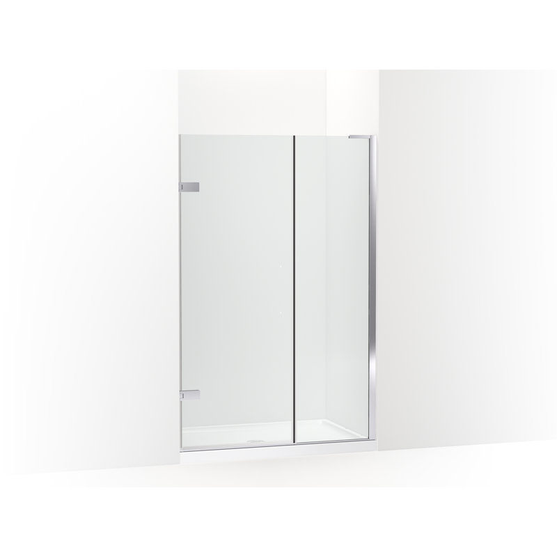 Composed 3/8-In Pivot Door Glass And Hardware, No Handle, Silver