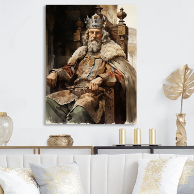 Portrait de l'empereur Charl Allemagne Carolingian II - décoration murale empereur en métal