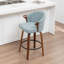 Tabouret de comptoir pivotant rembourré avec structure en bois Devault-123162631