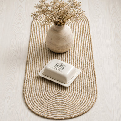 Seagrass Spiral Oval Table Runner