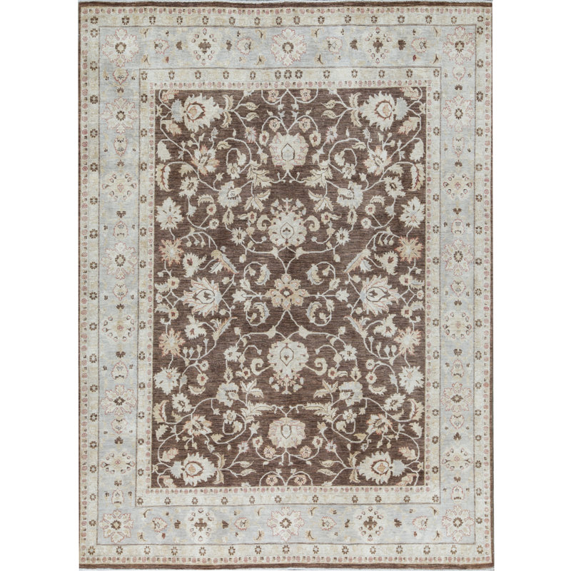 Ziegler Hand-Knotted High-Quality Blue Area Rug