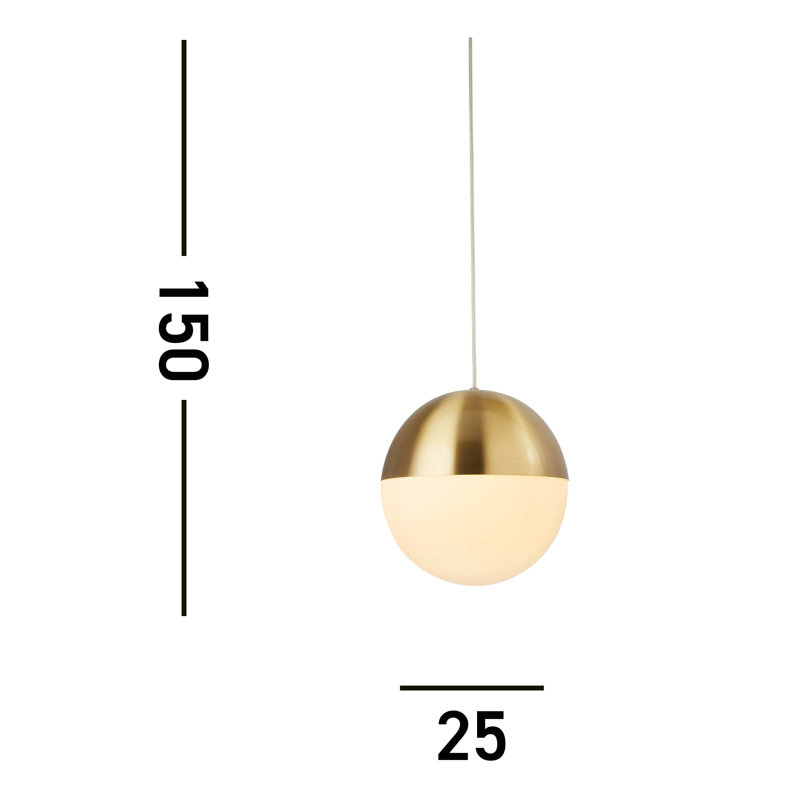 Tashi 1 - Light Single Pendant, Satin Brass