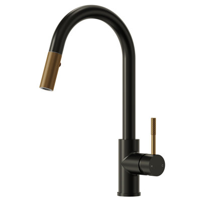  Dual Function Pull-Down Kitchen Faucet , Single Handle Sink Faucet