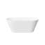 Baignoire de trempage autoportante 60 pouces, 59 gallons, 100% acrylique vierge pur avec drain et trop-plein, blanc brillant