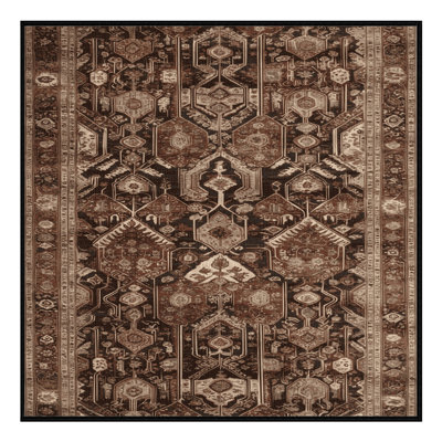 Tapis brun lavable à la machine