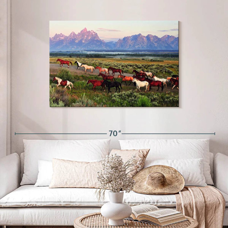 Chevaux de ferme Alvord Teton, H 30 po x l 45 po