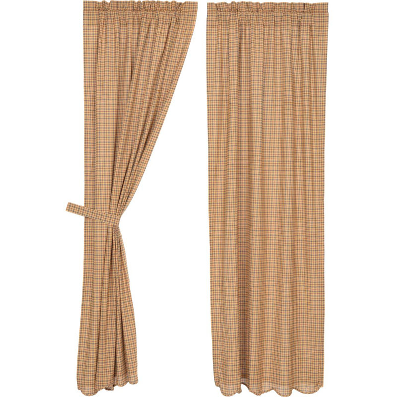 Millsboro Cotton Plaid Pocket Curtain Panels