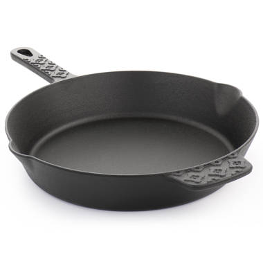 Spice by Tia Mowry 12in Carbon Steel Wok with Wooden Handle in Black