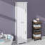 Grande armoire de rangement pour salle de bain, armoire de rangement autoportante avec deux portes et tablettes réglables, étagère de porte