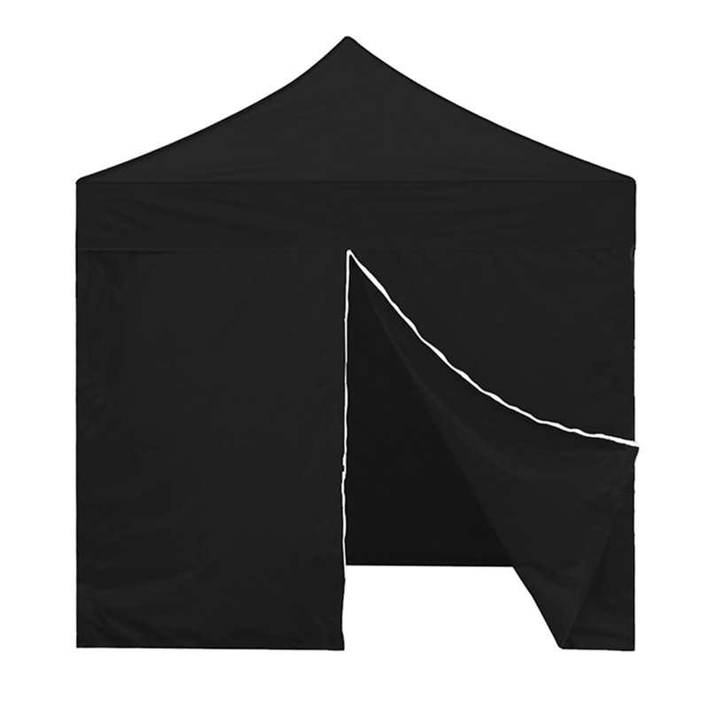 Amber-Lee 96'' W x 180'' D Steel Pop-Up Canopy, Black, 8ft x 8ft