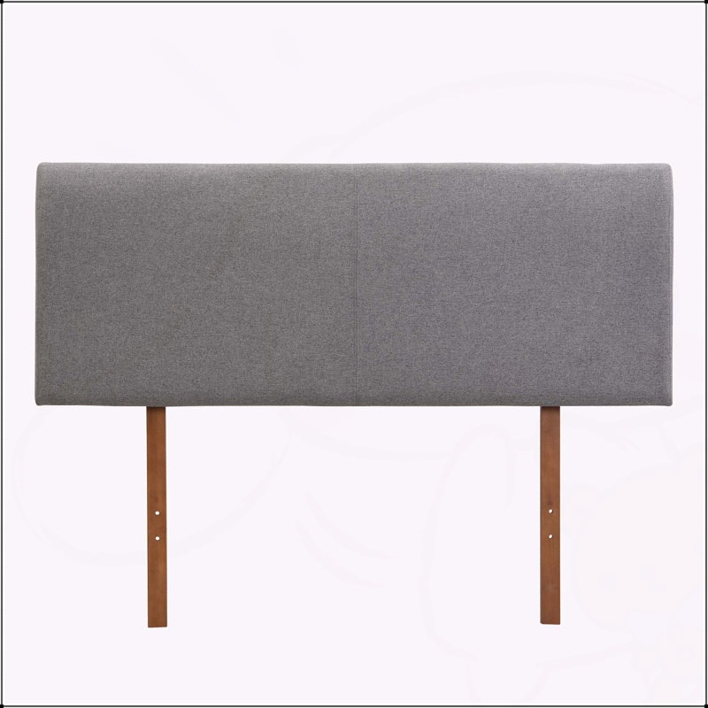 Tête de lit réglable en bambou, Gris, Grand