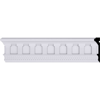 SAMPLE - Endurathane BradfordClassic Doril Frieze7 7/8"H x 1 7/8"P x 12"L, Factory Primed