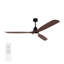 Ventilateur de plafond noir moderne 60 pouces avec lumière et 3 pales en bois massif avec moteur à courant continu réversible et télécommande-118039347-118039352-118039356