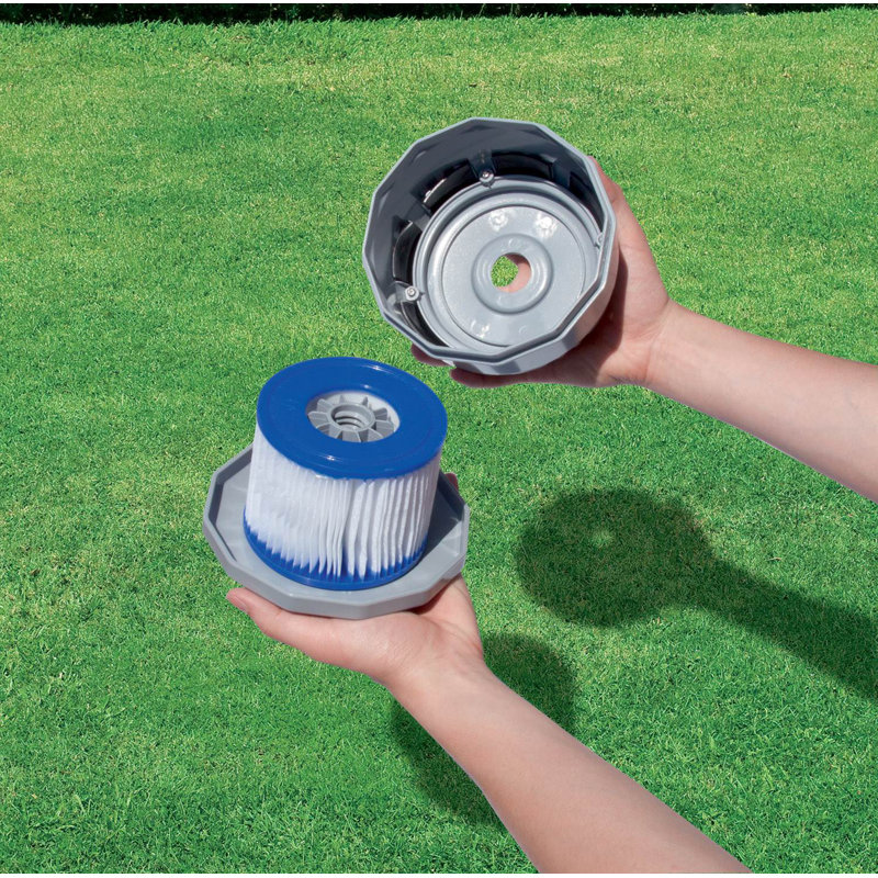 Intex 10 x 2.5 Foot Above Ground Pool + Filter Cartridge (2 Pack) + Filter Pump