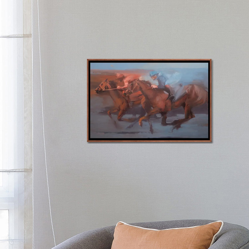 Bridged Finish II - reproduction d'art murale - toile encadrée, 26" x 18", Toile avec cadre, Brown