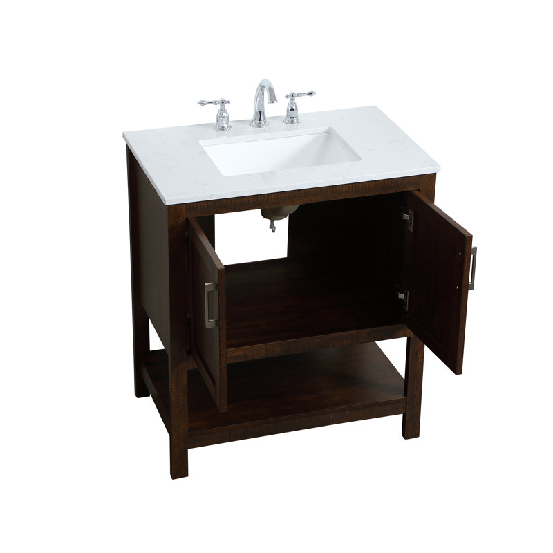 Meuble-lavabo simple L 29,87 po x P 18,87 po x H 33,87 po Scottsbluff, Espresso