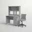 Ensemble bureau avec rehausse et chaise Khadesha