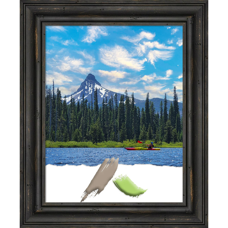 Bikash Wood Picture Frame, Black, 11" W x 14" H