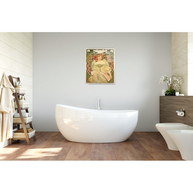 Obraz By Mucha Alphonse 80cm H X 60cm W CrystalArt Material Acrylic Glass Effect, Frameless Panel Lightweight Ready to Hang