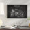 « arthur h.w. yordi motocyclette », reproduction d’impression sur toile en gris anthracite
