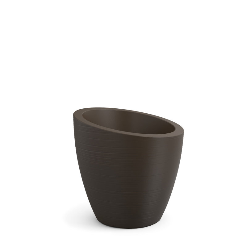 Marazzi Double Walled Tapered Pot Planter, Espresso, 20" H x 20" W x 20" D