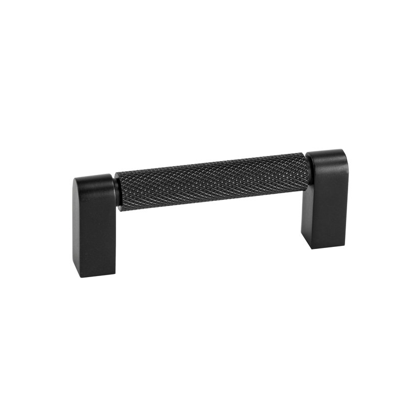 Ensemble de 2 poignées moletées Zenith, Noir mat, 3"