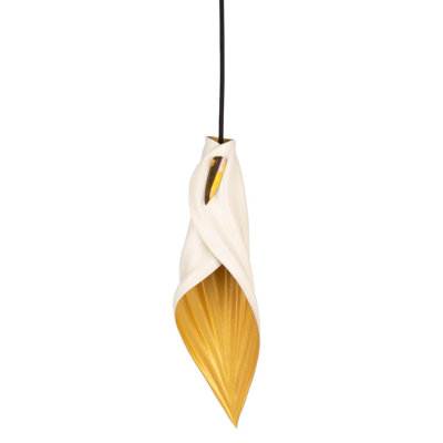 Xavier Clarisse Medium Embossed Leather Pendant Light