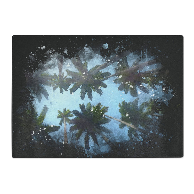 Palm Trees Vol.1 Paint Splash Chopping Board, 0.4cm H x 20cm W x 28.5cm L