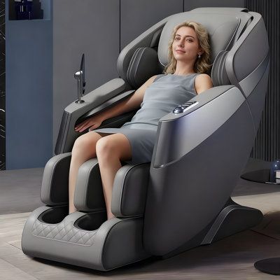 Fauteuil de massage électrique multifonctionnel ergonomique gris
