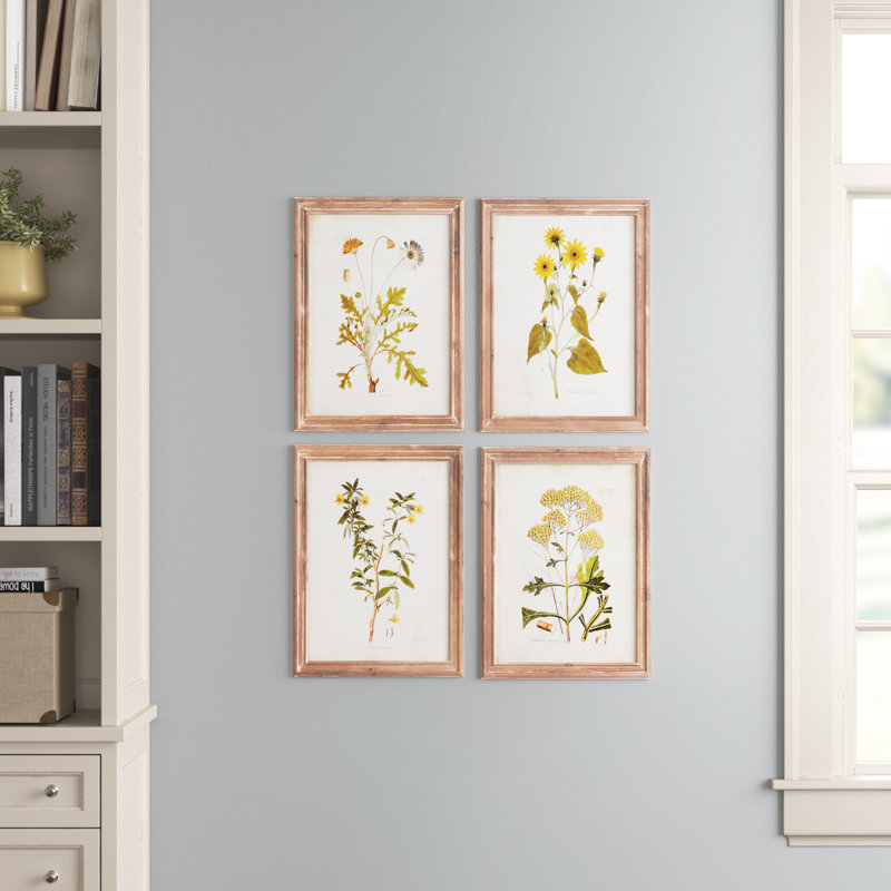 Libourne Wildflower Study - Ensemble de 4 reproductions de cadres photo