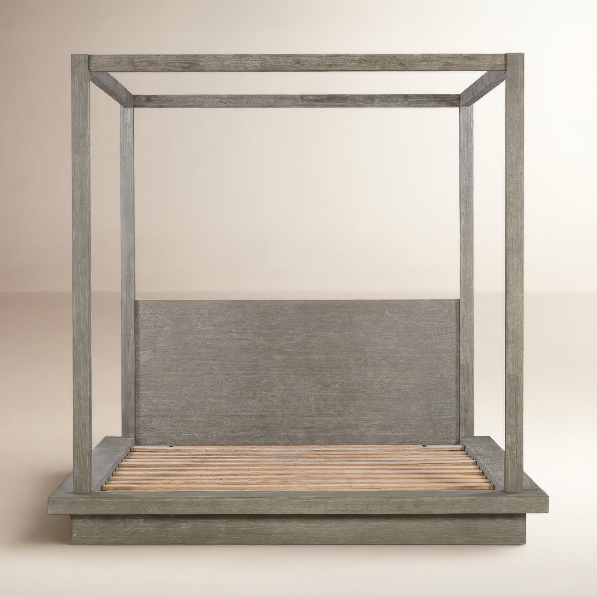 Monae Solid Wood Panel Bed, California King