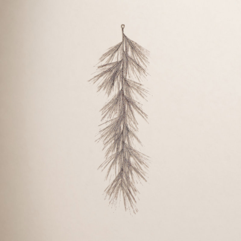 48" Glitter Long Needle Pine Garland