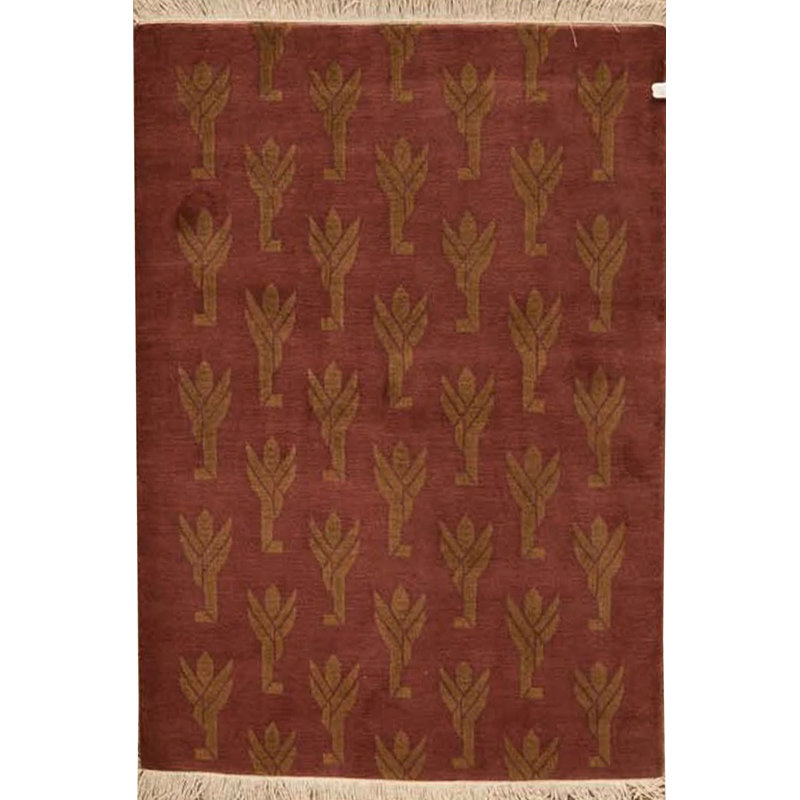 Tapis rouge noué à la main de haute qualité