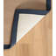 Tapis berbère beige foncé fait à la main avec bordure en coton bleu marine Nannette-1166062816