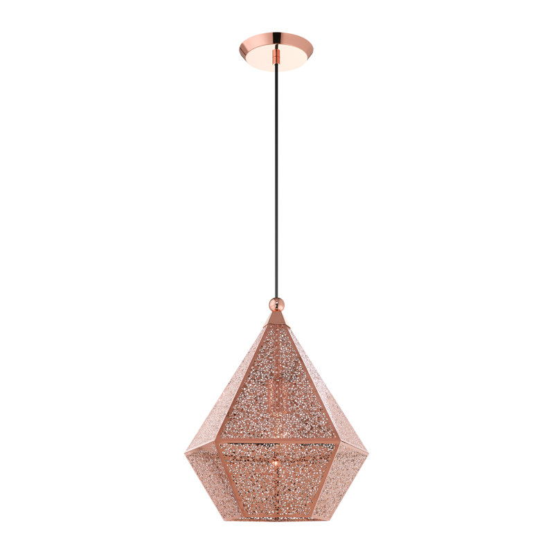 Luminaire suspendu géométrique 1 lumière Annalise, H 110 po x l 13,75 po x P 13,75 po