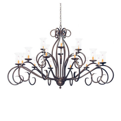 Lustre à niveaux ombré 18 lumières Sienna