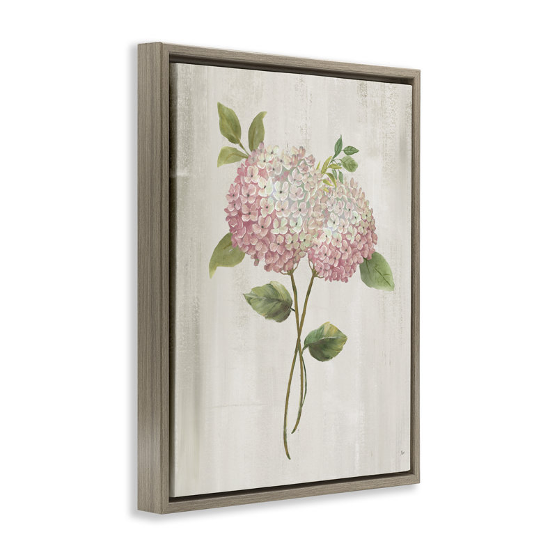 Cadre flottant rétro hydrangées roses, design par Nan, Montalcino orme flottant encadré, H 21 po x l 17 po