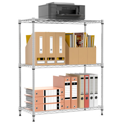 30" Wire Shelving Unit with Adjustable Shelves, 3-Tier Metal Storage Rack for Kitchen, Pantry, Laundry Room & Home Organization