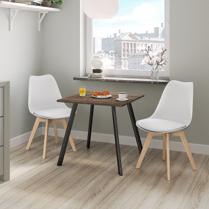 2 - Person Dining Set, Rustic Oak / Yellow