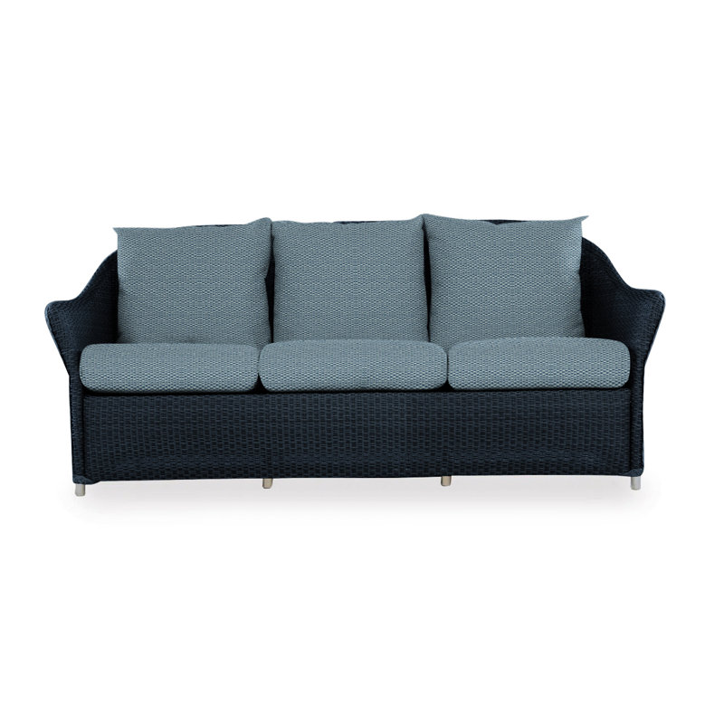 Weekend Retreat Outdoor 3 - Seat Patio Sofa, Stratosphere Cloud, Ebony